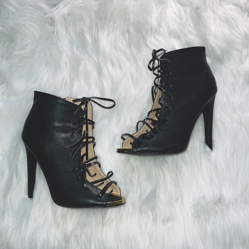Strap Black Heels